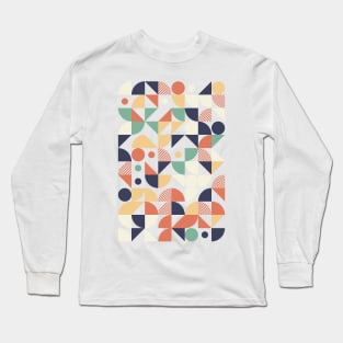 Colourful Geometric Animated Pattern Long Sleeve T-Shirt